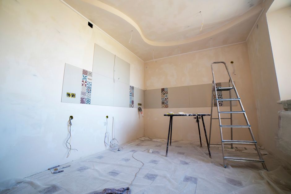 Contractor reviewing a remodeling project
